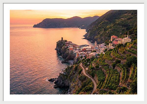 Cinque Terre Coastline At Sunset