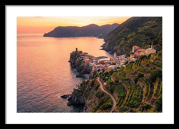 Cinque Terre Coastline At Sunset