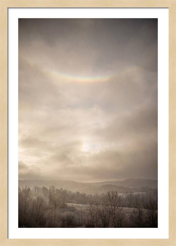Circumzenithal Arc Over Frosty Landscape
