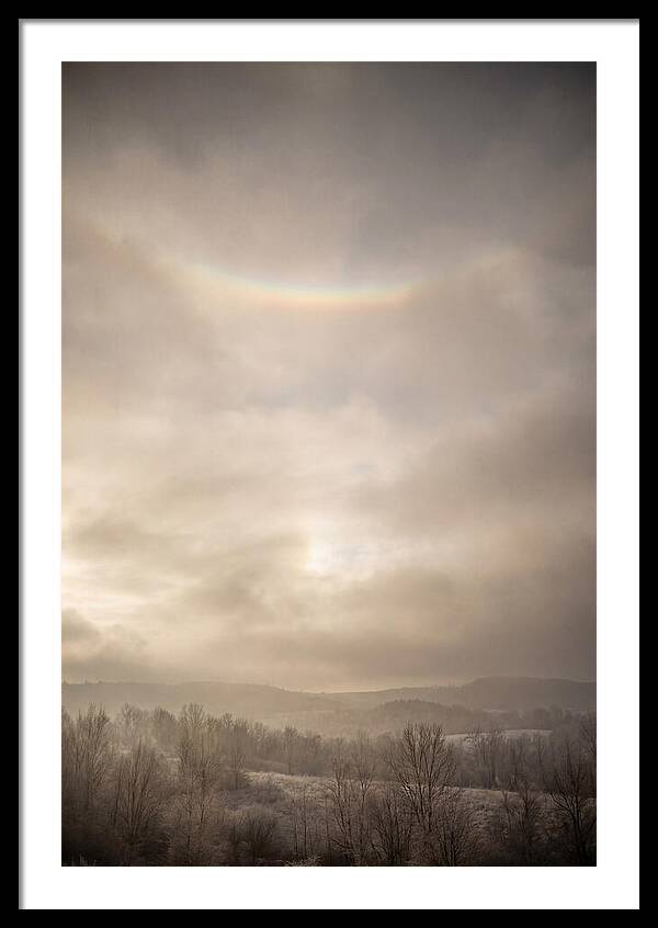 Circumzenithal Arc Over Frosty Landscape