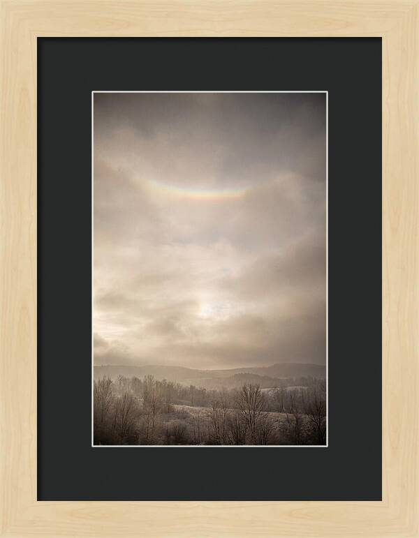 Circumzenithal Arc Over Frosty Landscape