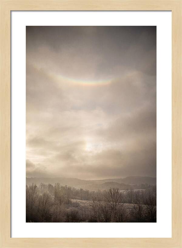 Circumzenithal Arc Over Frosty Landscape