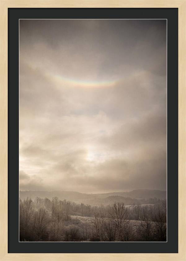 Circumzenithal Arc Over Frosty Landscape