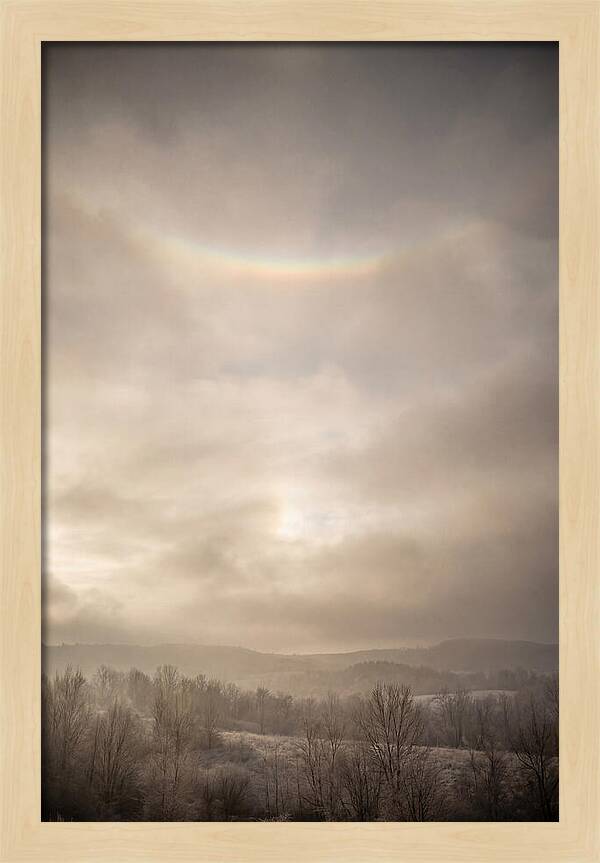 Circumzenithal Arc Over Frosty Landscape