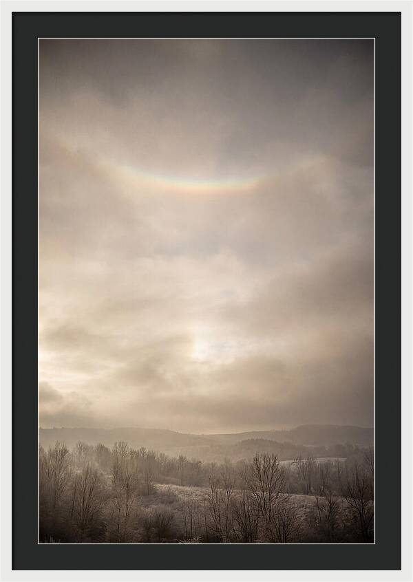 Circumzenithal Arc Over Frosty Landscape