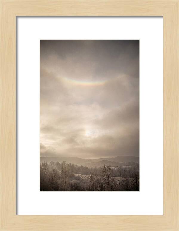 Circumzenithal Arc Over Frosty Landscape