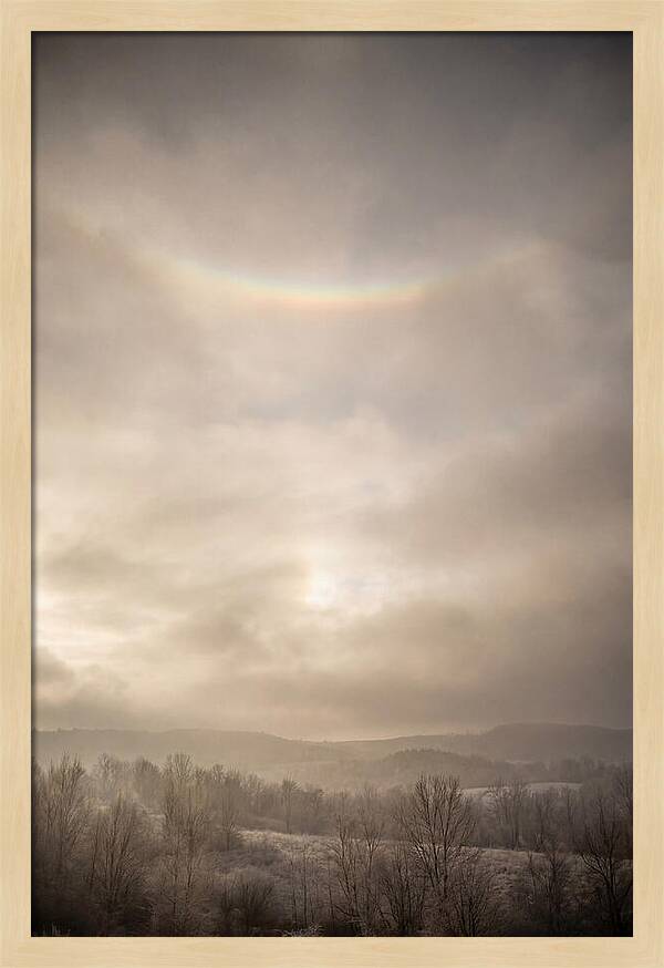 Circumzenithal Arc Over Frosty Landscape