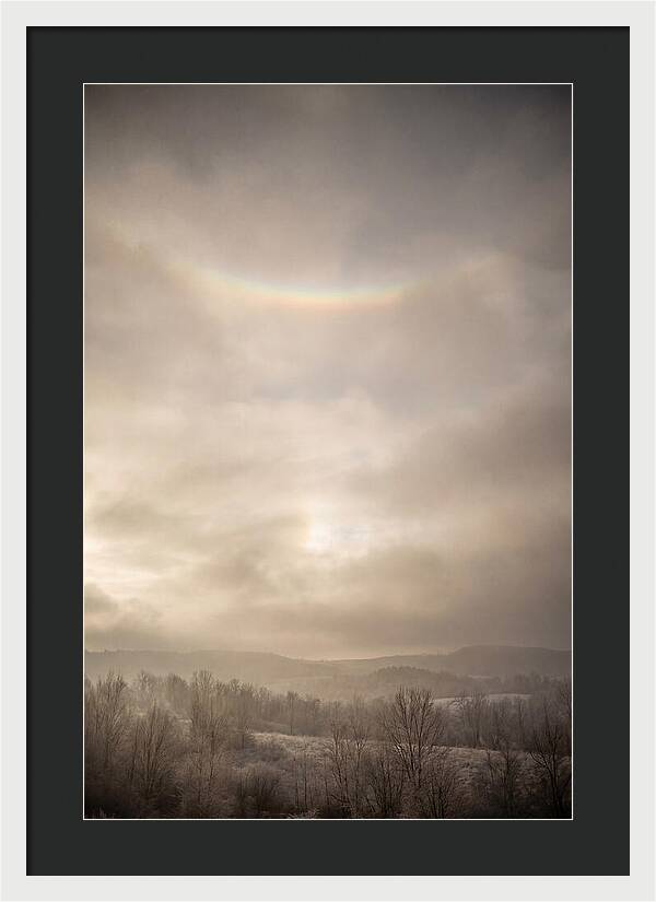 Circumzenithal Arc Over Frosty Landscape