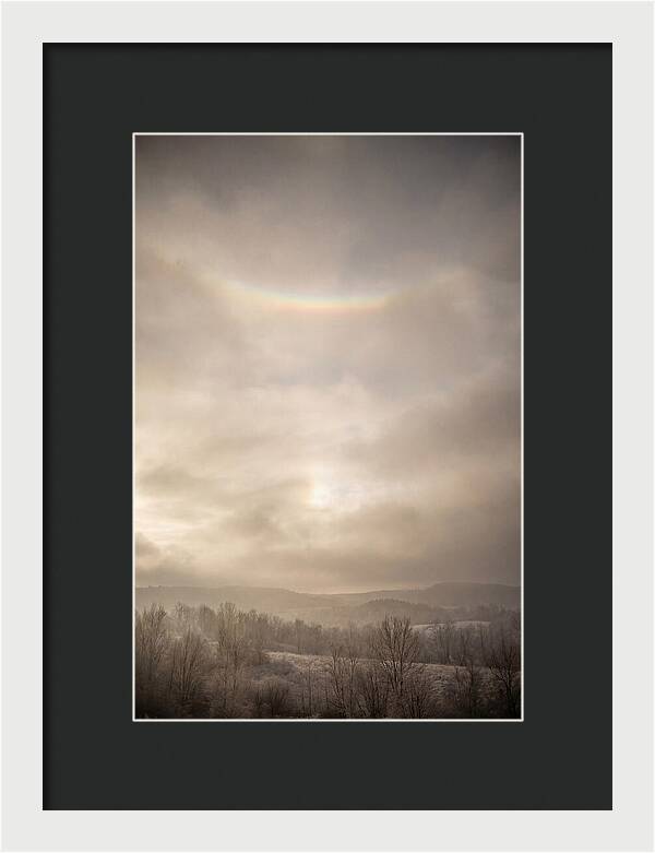 Circumzenithal Arc Over Frosty Landscape