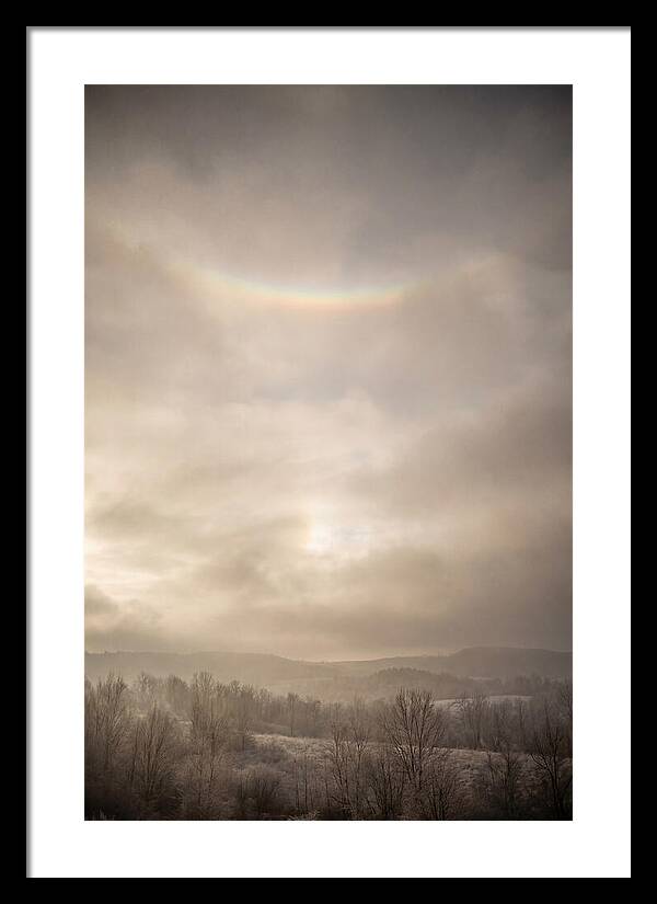 Circumzenithal Arc Over Frosty Landscape