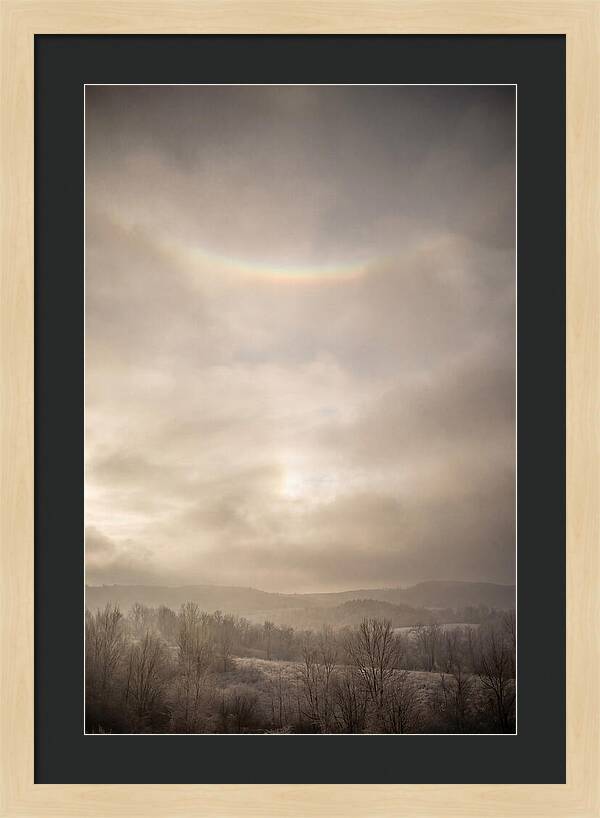Circumzenithal Arc Over Frosty Landscape