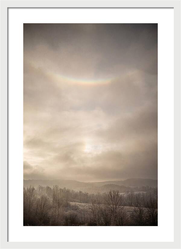 Circumzenithal Arc Over Frosty Landscape
