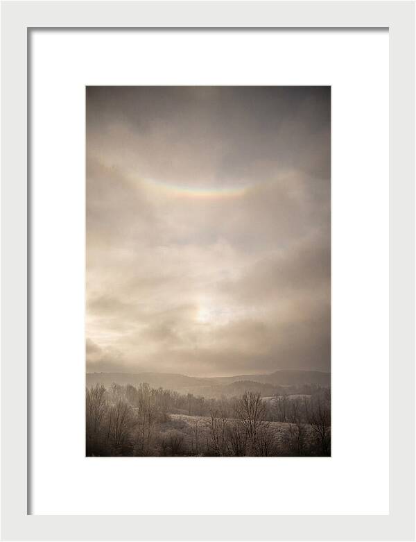Circumzenithal Arc Over Frosty Landscape