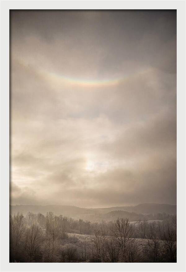 Circumzenithal Arc Over Frosty Landscape