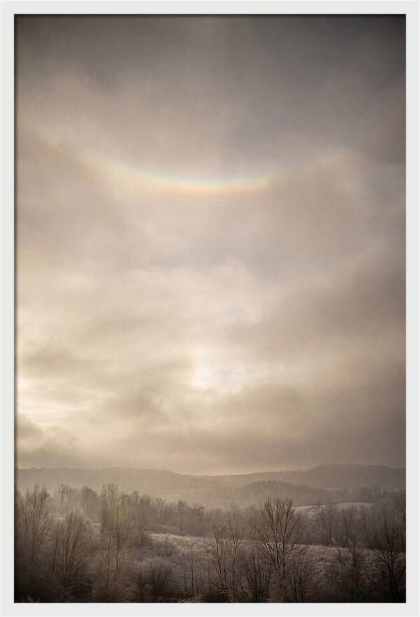 Circumzenithal Arc Over Frosty Landscape