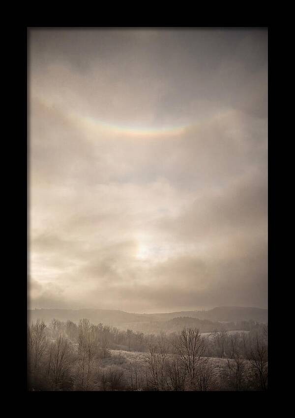 Circumzenithal Arc Over Frosty Landscape