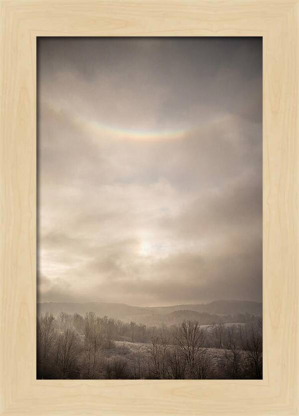 Circumzenithal Arc Over Frosty Landscape
