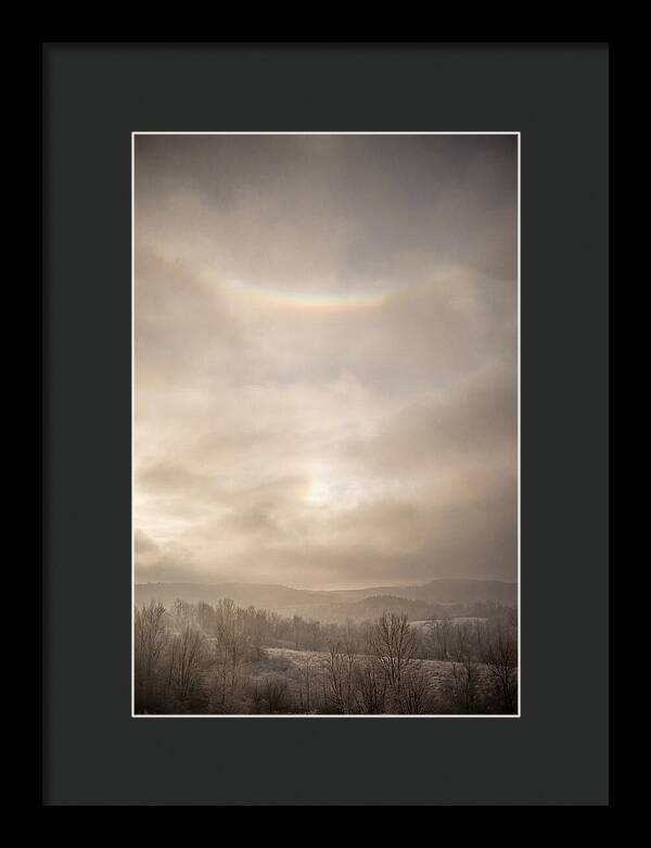 Circumzenithal Arc Over Frosty Landscape