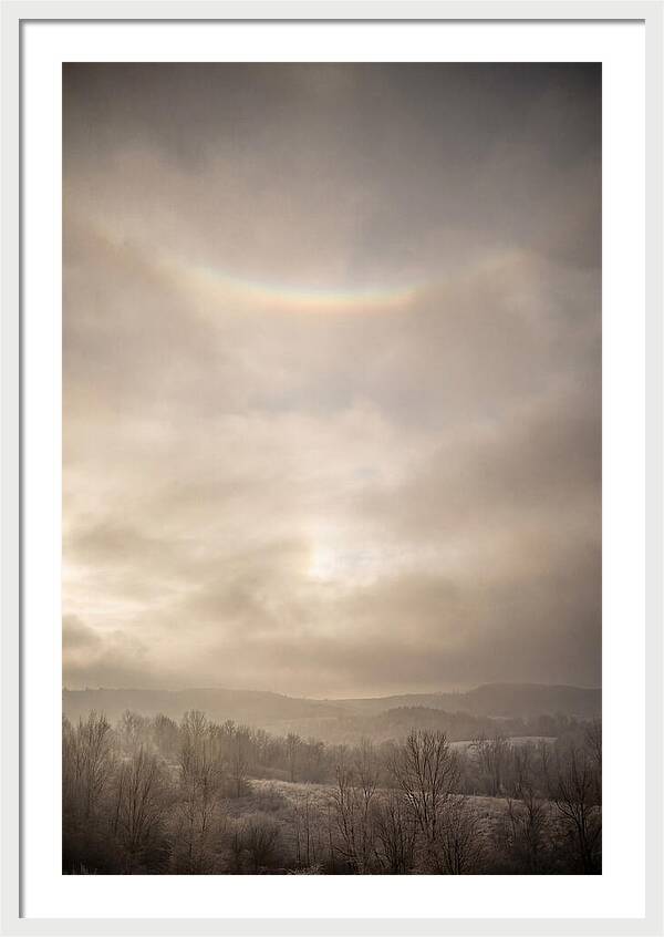 Circumzenithal Arc Over Frosty Landscape