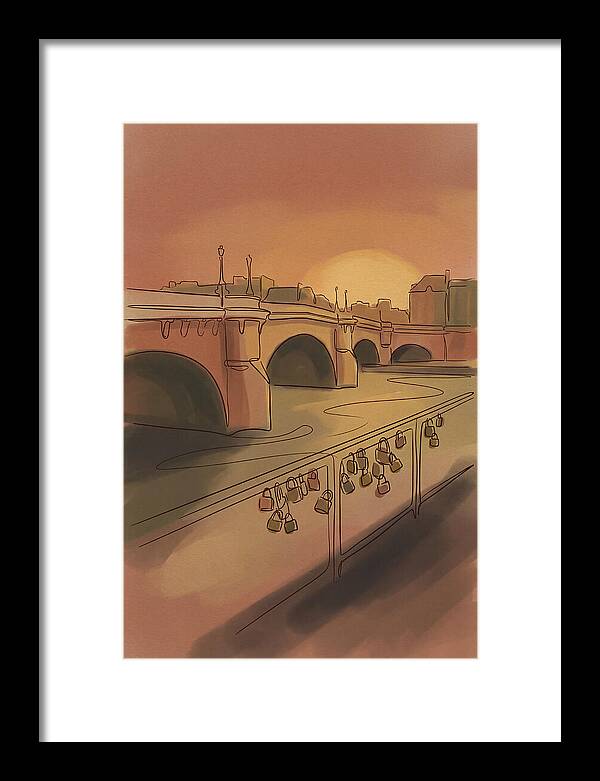 City Bridge At Sunset