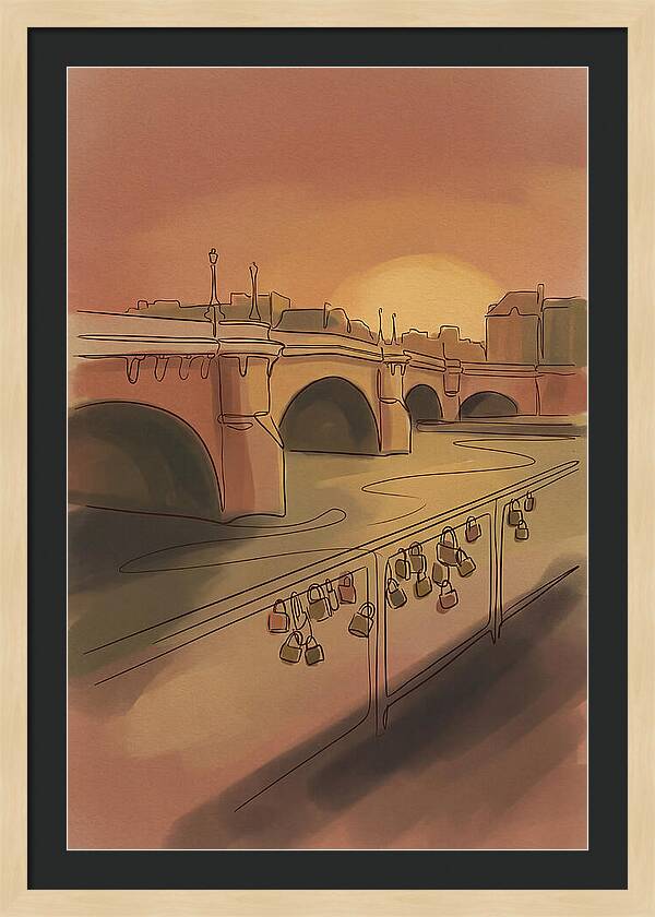 City Bridge At Sunset
