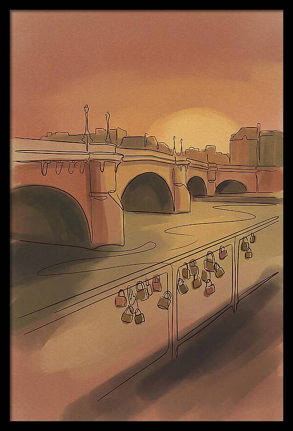 City Bridge At Sunset