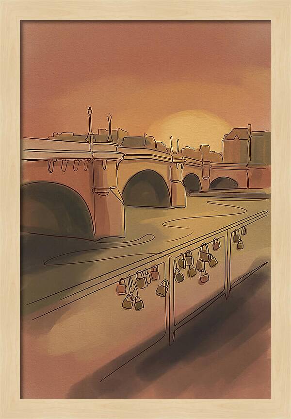 City Bridge At Sunset