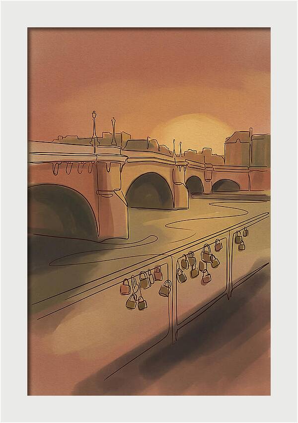 City Bridge At Sunset
