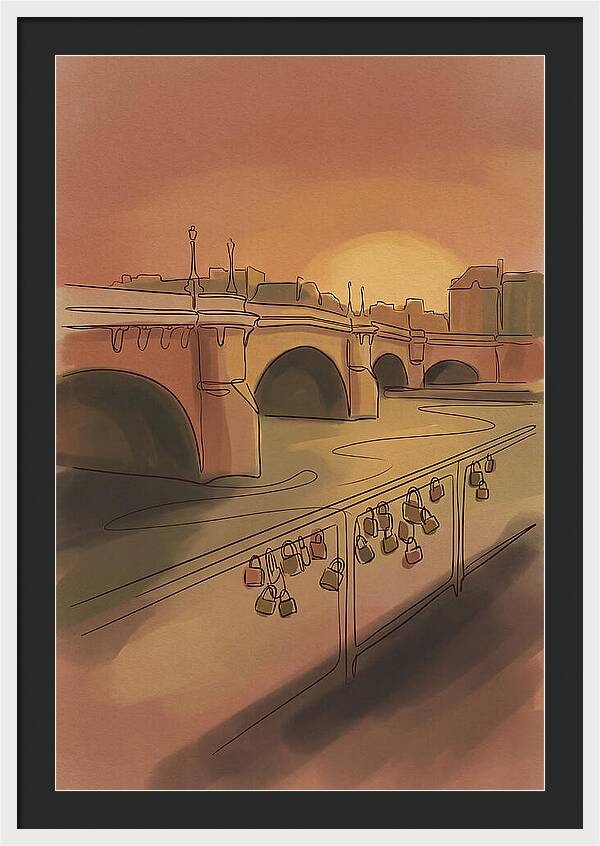 City Bridge At Sunset