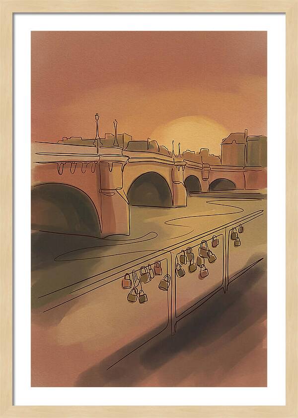 City Bridge At Sunset
