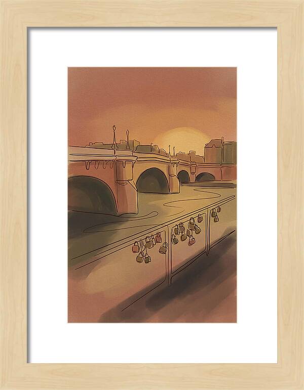 City Bridge At Sunset