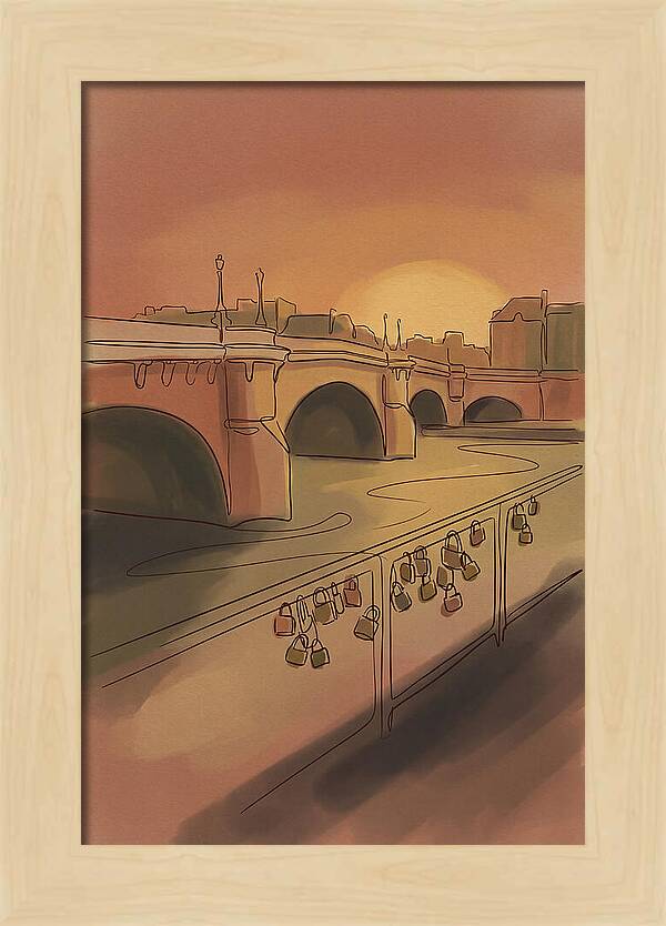 City Bridge At Sunset