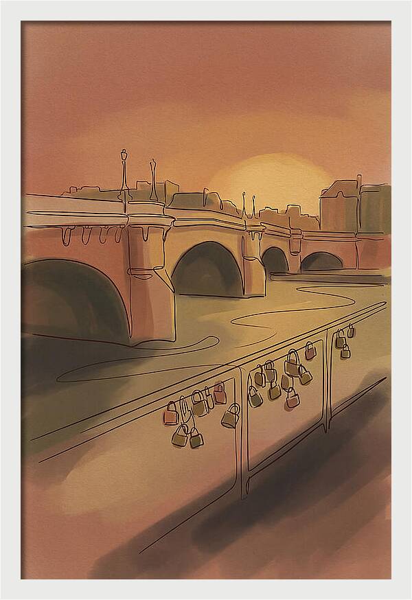 City Bridge At Sunset