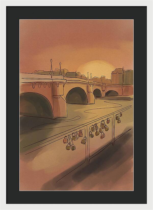 City Bridge At Sunset