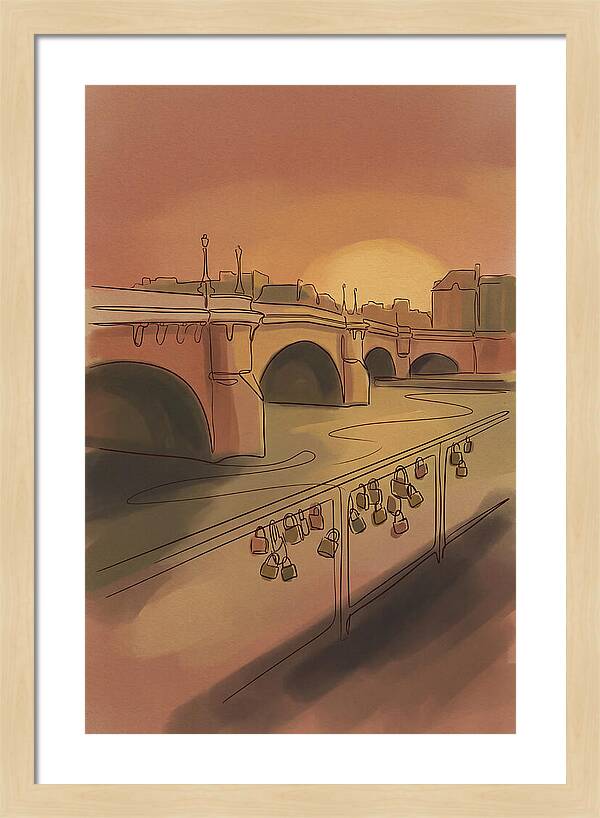 City Bridge At Sunset