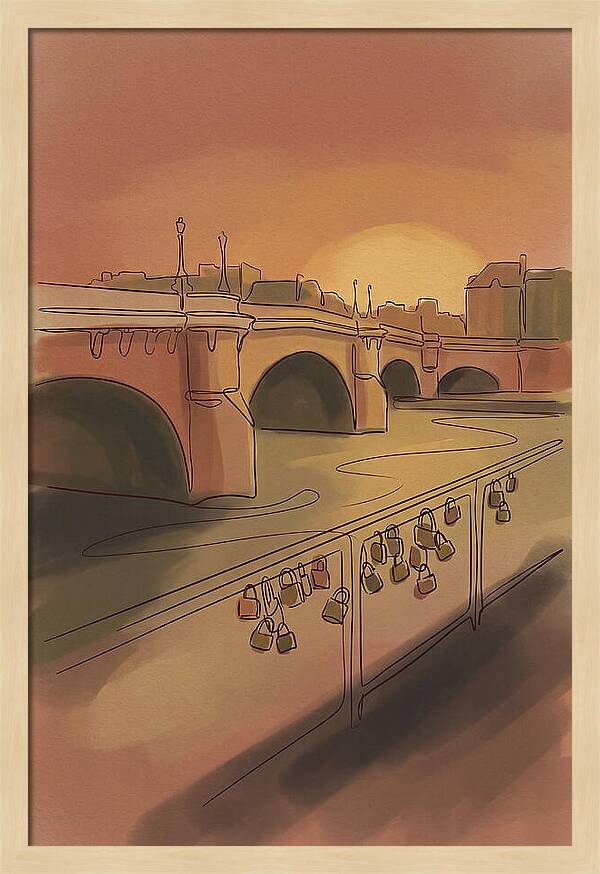 City Bridge At Sunset