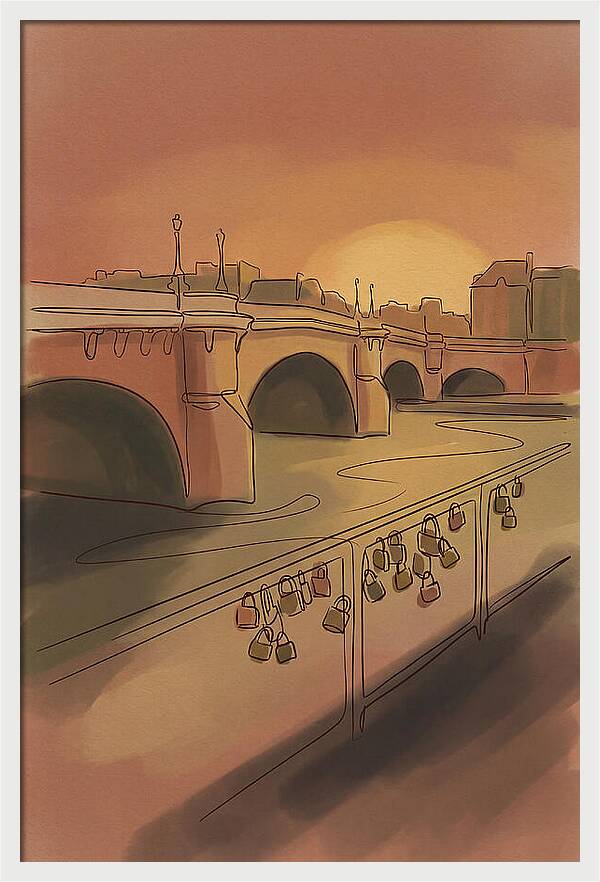 City Bridge At Sunset