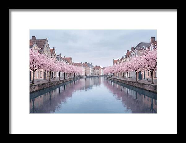 City Canal Under Cherry Blossoms
