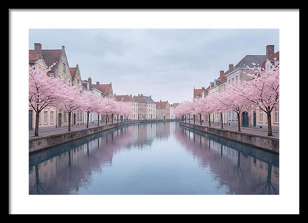 City Canal Under Cherry Blossoms