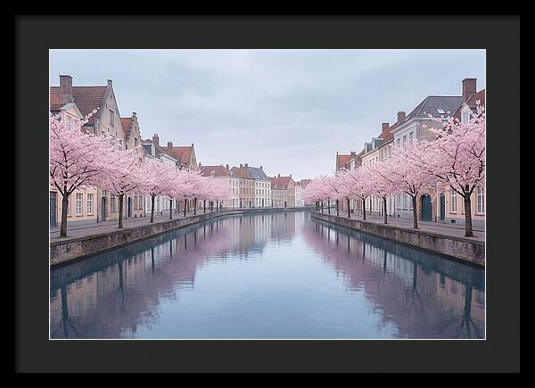 City Canal Under Cherry Blossoms