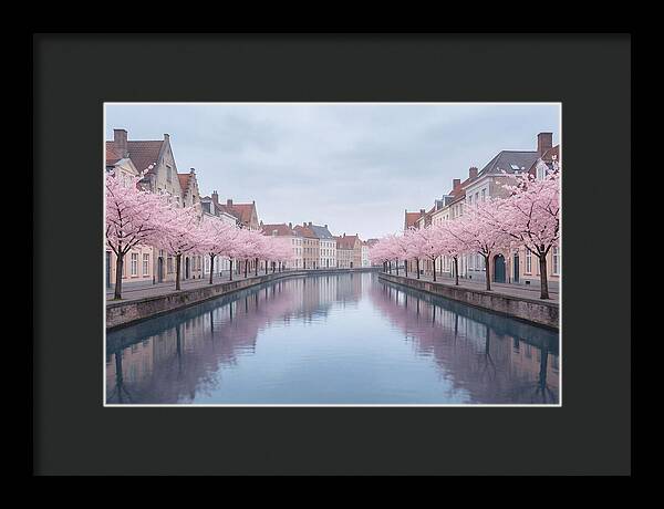 City Canal Under Cherry Blossoms