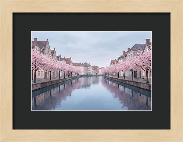 City Canal Under Cherry Blossoms