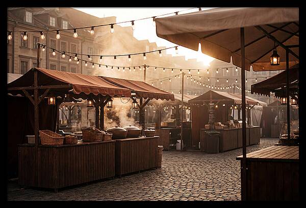 City Evening Market Glow