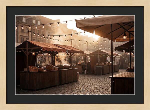 City Evening Market Glow