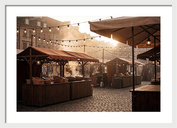 City Evening Market Glow