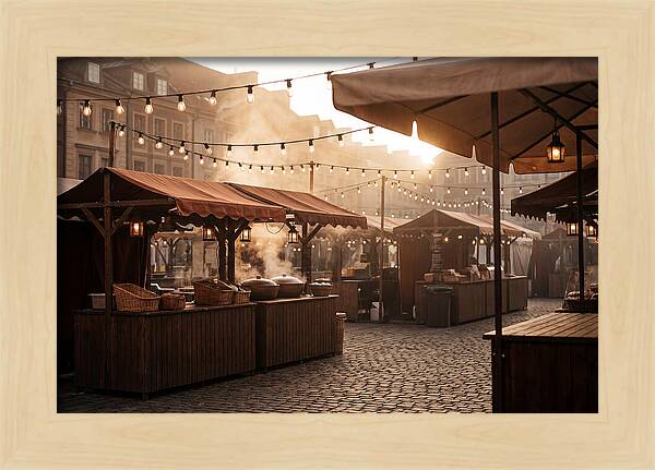 City Evening Market Glow