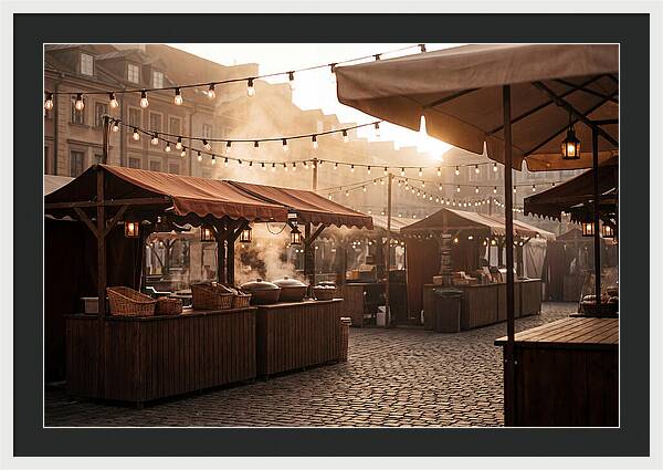 City Evening Market Glow