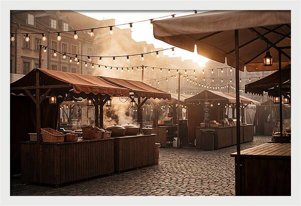 City Evening Market Glow