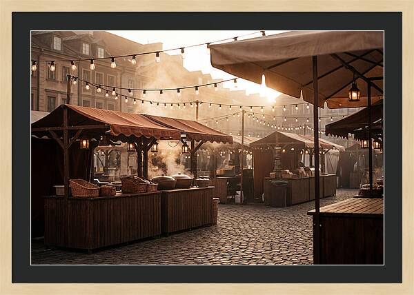 City Evening Market Glow