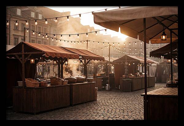 City Evening Market Glow